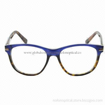 Two Tones High-end Acetate Optical Frame, Clear Lens